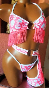 LIONESS FRINGE ONE LEG CHAP SET